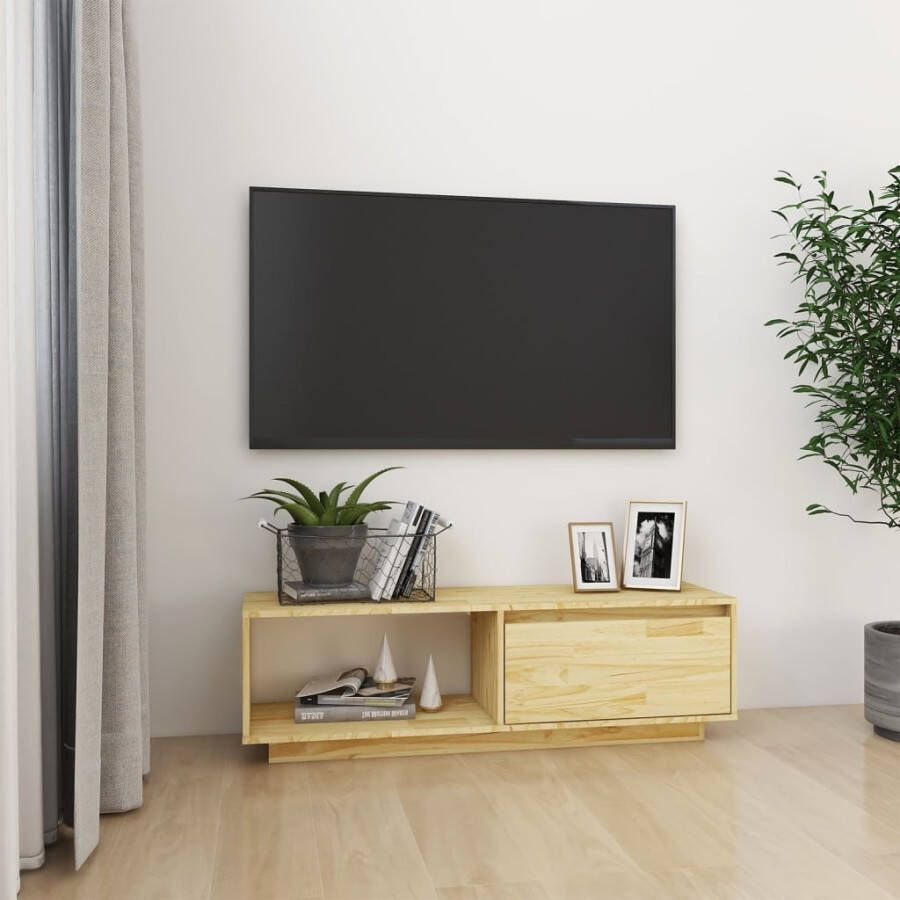 VidaXL Tv-meubel 110x30x33 5 cm massief grenenhout