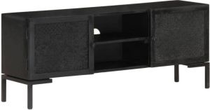 VidaXL Tv meubel 115x30x46 cm massief mangohout zwart