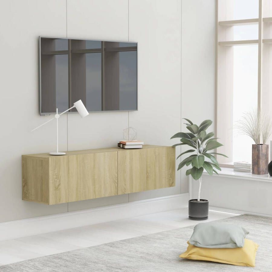VidaXL Tv-meubel 120x30x30 cm bewerkt hout sonoma eikenkleurig