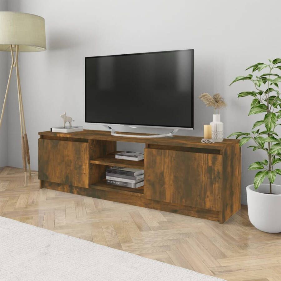VidaXL Tv-meubel 120x30x35 5 cm bewerkt hout gerookt eikenkleurig