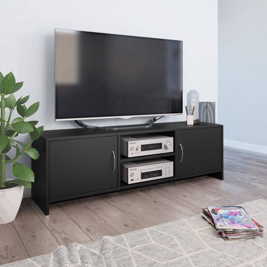 VidaXL Tv-meubel 120x30x37 5 cm bewerkt hout zwart