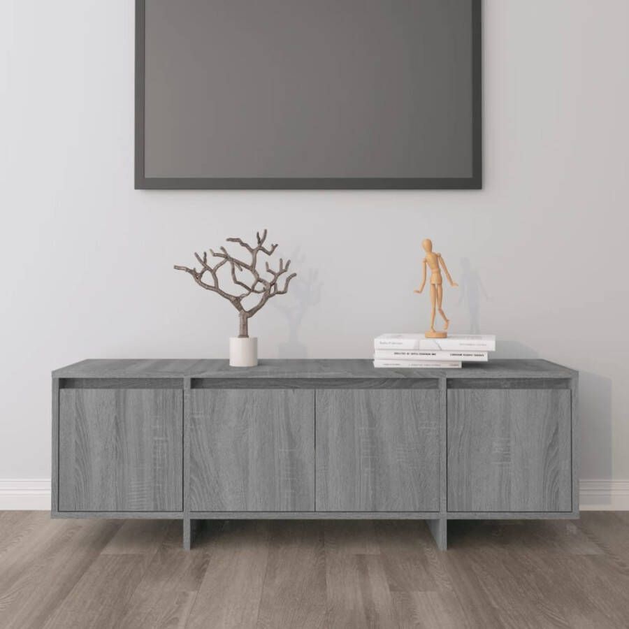 VidaXL Tv-meubel 120x30x40 5 cm bewerkt hout grijs sonoma eikenkleurig