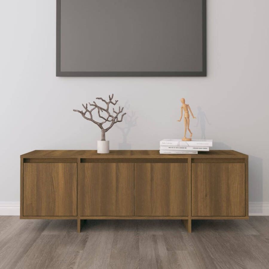 VidaXL Tv-meubel 120x30x40 5 cm bewerkt hout bruin eikenkleur