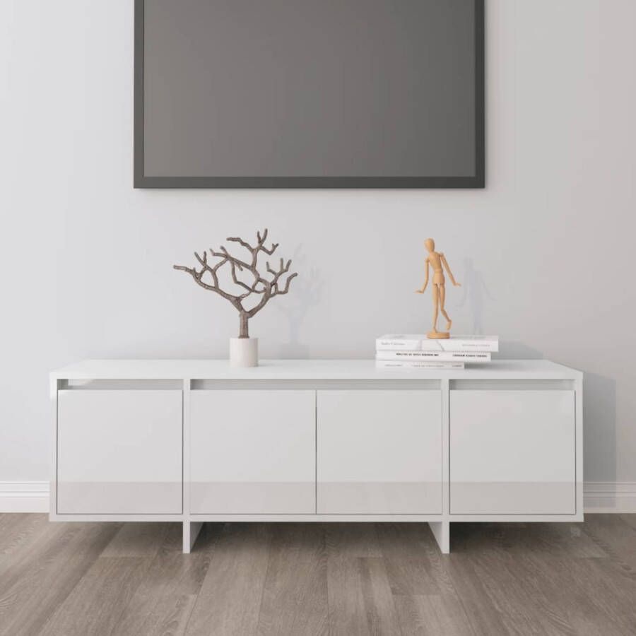 VidaXL Tv-meubel 120x30x40 5 cm spaanplaat hoogglans wit
