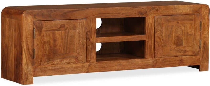 VidaXL Tv-meubel 120x30x40 cm massief hout met sheesham afwerking