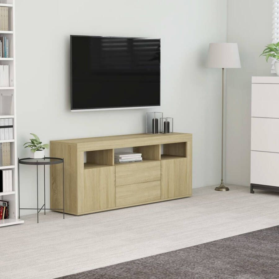 VidaXL Tv-meubel 120x30x50 cm bewerkt hout sonoma eikenkleurig