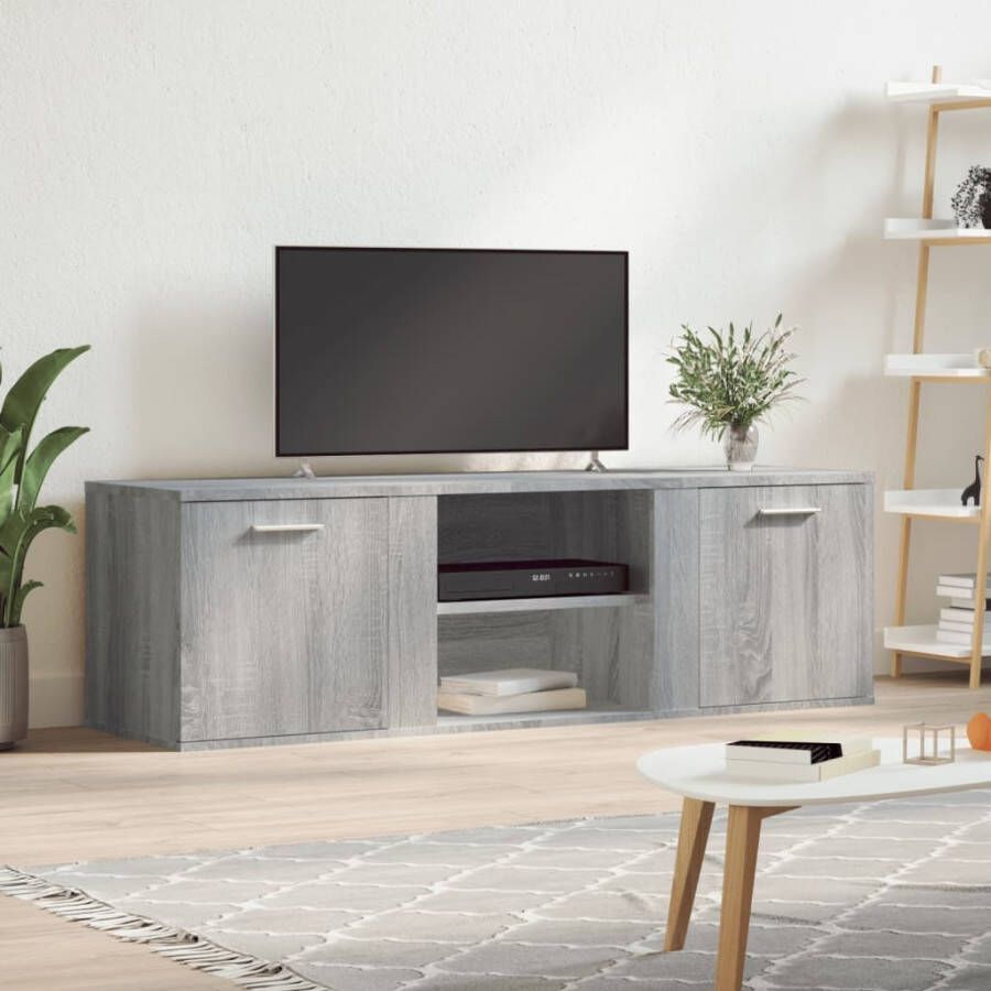 VidaXL Tv-meubel 120x34x37 cm bewerkt hout grijs sonoma eikenkleurig