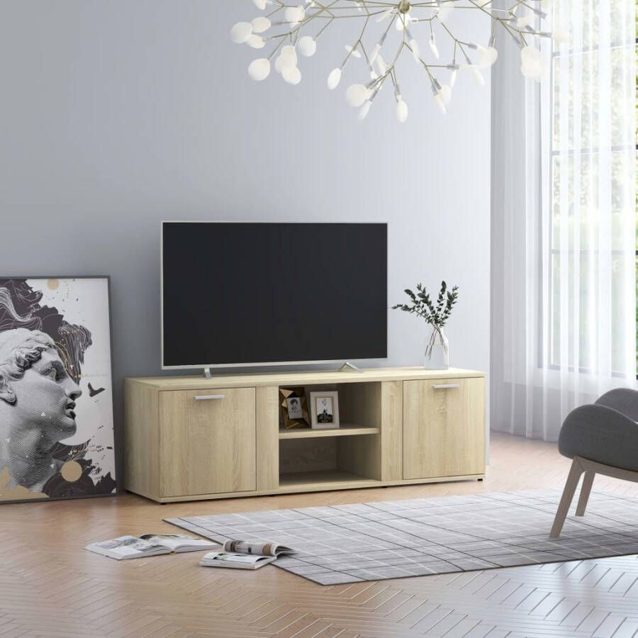 VidaXL Tv-meubel 120x34x37 cm bewerkt hout sonoma eikenkleurig