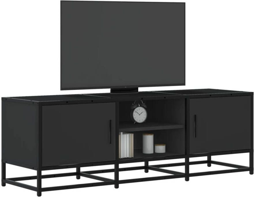 VidaXL Tv-meubel 120x35x41 cm bewerkt hout en metaal zwart