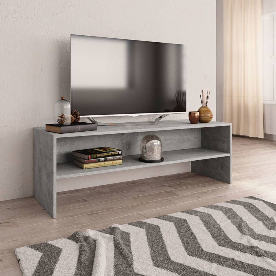 VidaXL Tv-meubel 120x40x40 cm bewerkt hout betongrijs