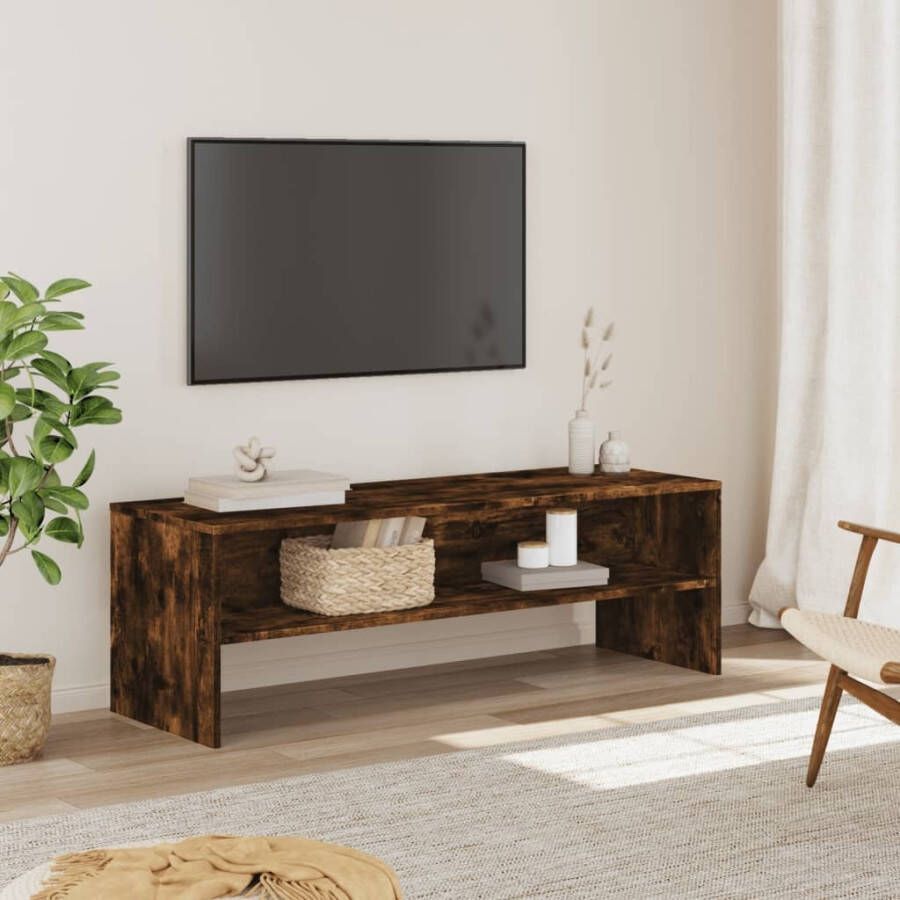 VidaXL Tv-meubel 120x40x40 cm bewerkt hout gerookt eikenkleurig