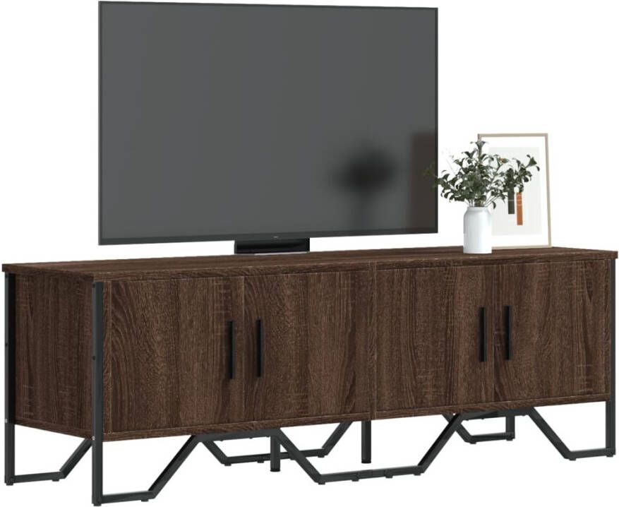 VidaXL Tv-meubel 122x34x41 cm bewerkt hout bruin eikenkleurig