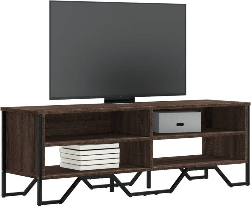 VidaXL Tv-meubel 122x34x41 cm bewerkt hout bruin eikenkleurig