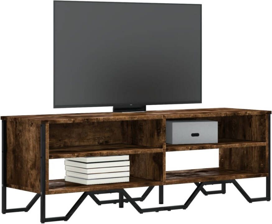 VidaXL Tv-meubel 122x34x41 cm bewerkt hout gerookt eikenkleurig