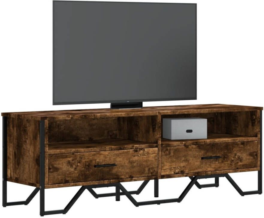 VidaXL Tv-meubel 122x34x41 cm bewerkt hout gerookt eikenkleurig