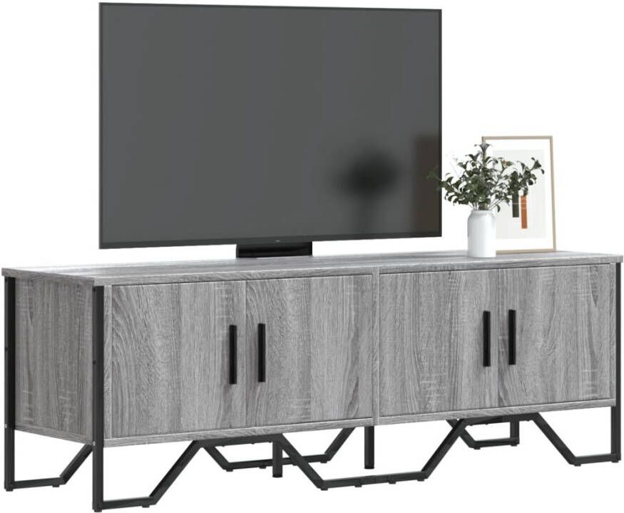 VidaXL Tv-meubel 122x34x41 cm bewerkt hout grijs sonoma eikenkleurig