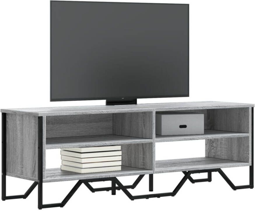 VidaXL Tv-meubel 122x34x41 cm bewerkt hout grijs sonoma eikenkleurig