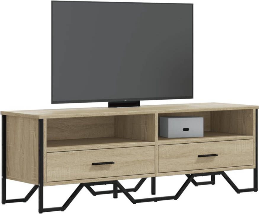 VidaXL Tv-meubel 122x34x41 cm bewerkt hout sonoma eikenkleurig