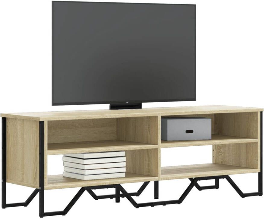 VidaXL Tv-meubel 122x34x41 cm bewerkt hout sonoma eikenkleurig