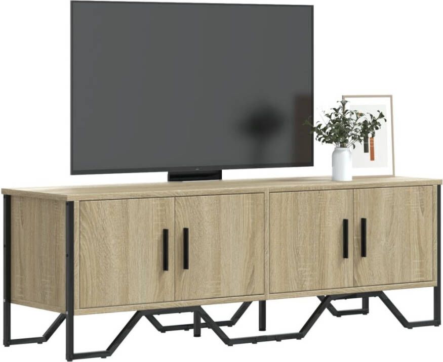 VidaXL Tv-meubel 122x34x41 cm bewerkt hout sonoma eikenkleurig