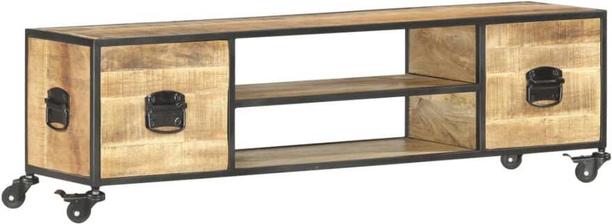 VidaXL Tv meubel 130x30x39 cm massief mangohout