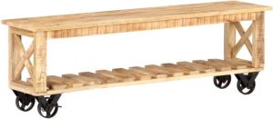 VidaXL Tv-meubel 130x30x42 cm ruw mangohout