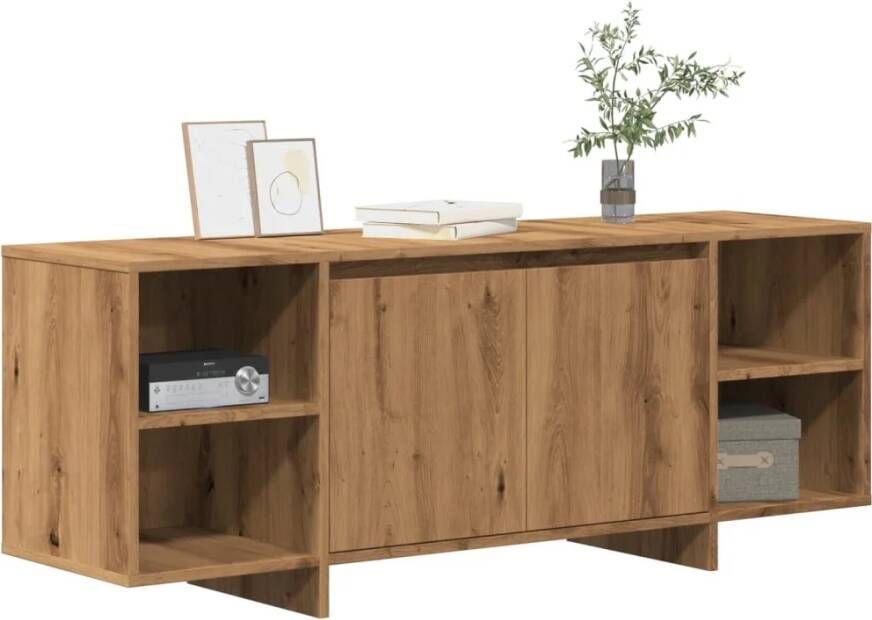 VidaXL Tv-meubel 130x35x50 cm bewerkt hout artisanaal eikenkleur