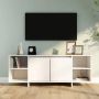 VidaXL Tv-meubel 130x35x50 cm bewerkt hout wit - Thumbnail 1