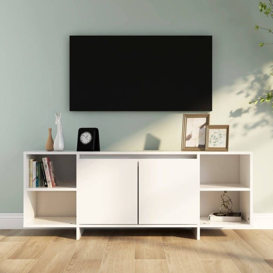 VidaXL Tv-meubel 130x35x50 cm bewerkt hout wit