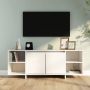 VidaXL Tv-meubel 130x35x50 cm bewerkt hout wit - Thumbnail 2