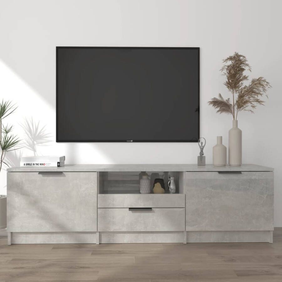 VidaXL Tv-meubel 140x35x40 cm bewerkt hout betongrijs