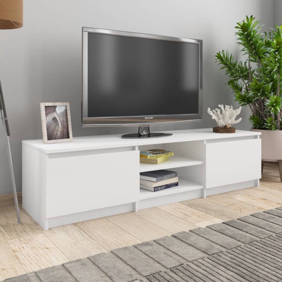 VidaXL Tv-meubel 140x40x35 5 cm bewerkt hout wit