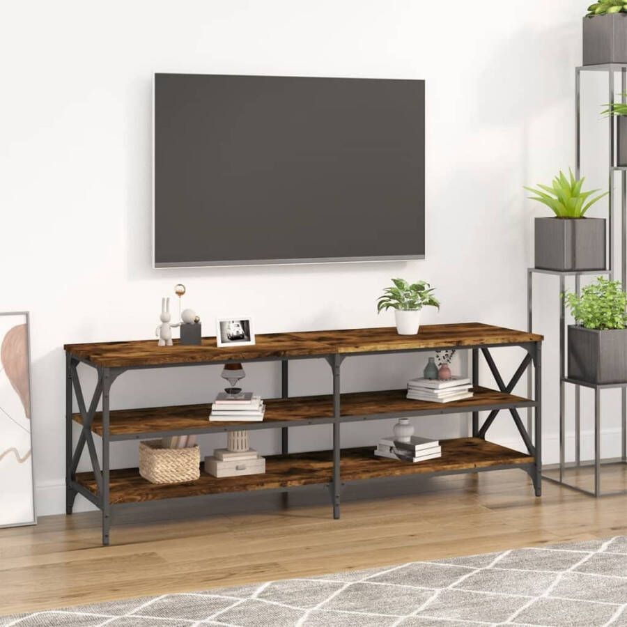 VidaXL Tv-meubel 140x40x50 cm bewerkt hout gerookt eikenkleurig