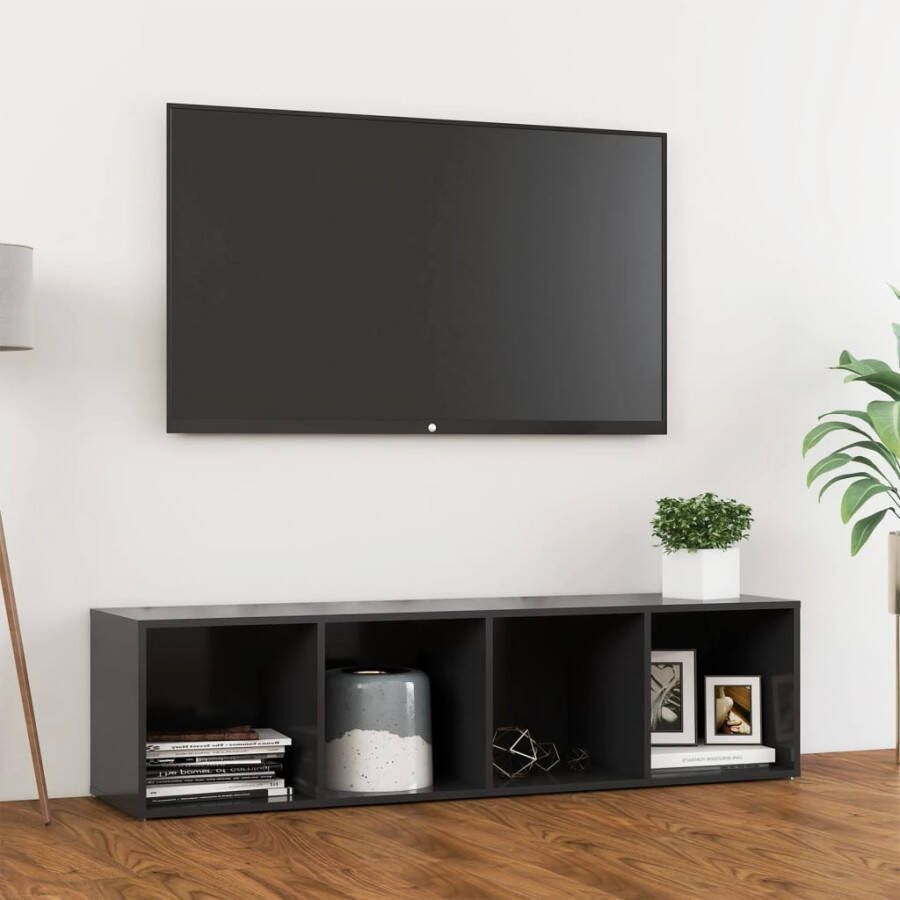 VidaXL Tv-meubel 142 5x35x36 5 cm bewerkt hout grijs