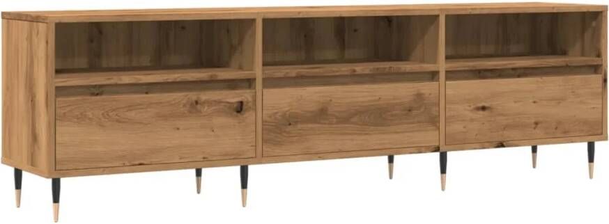 VidaXL Tv-meubel 150x30x44 5 cm bewerkt hout artisanaal eikenkleur