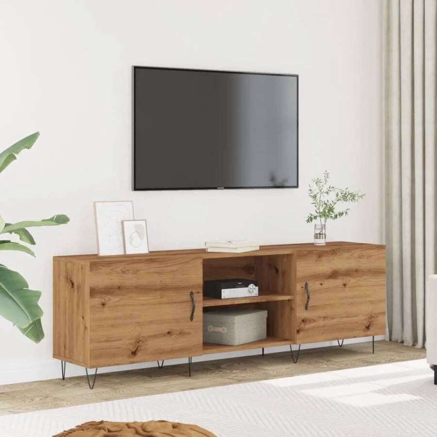 vidaXL Tv-meubel 150x30x50 cm bewerkt hout artisanaal eikenkleurig