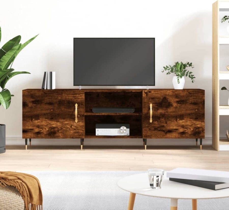 VidaXL Tv-meubel 150x30x50 cm bewerkt hout gerookt eikenkleurig
