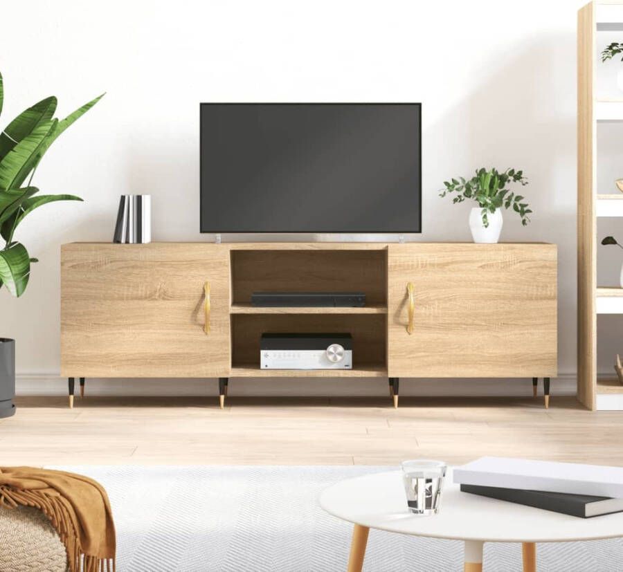 vidaXL Tv-meubel 150x30x50 cm bewerkt hout sonoma eikenkleurig