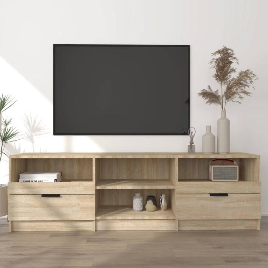 VidaXL Tv-meubel 150x33 5x45 cm bewerkt hout sonoma eikenkleurig