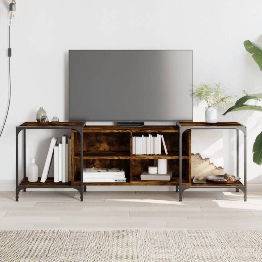 VidaXL Tv-meubel 153x37x50 cm bewerkt hout gerookt eikenkleurig
