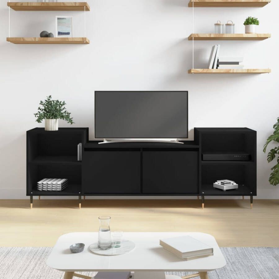 VidaXL Tv-meubel 160x35x55 cm bewerkt hout zwart