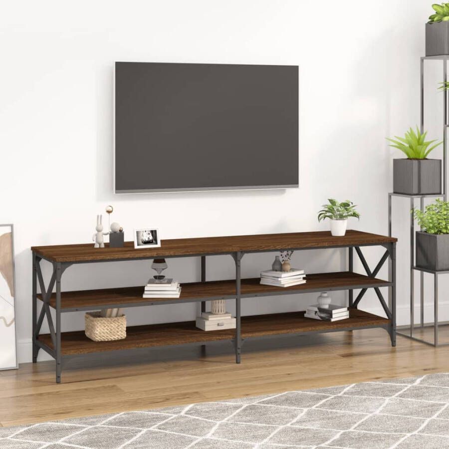 VidaXL Tv-meubel 160x40x50 cm bewerkt hout bruin eikenkleur