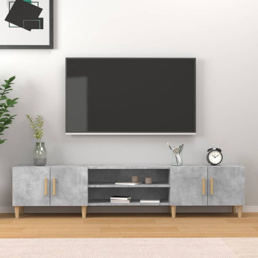 VidaXL Tv-meubel 180x31 5x40 cm bewerkt hout betongrijs