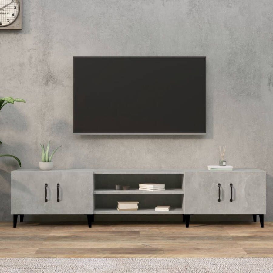 VidaXL Tv-meubel 180x31 5x40 cm bewerkt hout betongrijs