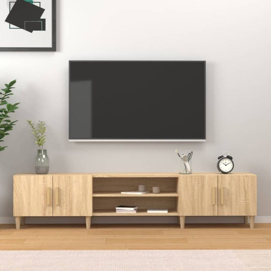 vidaXL Tv-meubel 180x31 5x40 cm bewerkt hout sonoma eikenkleurig