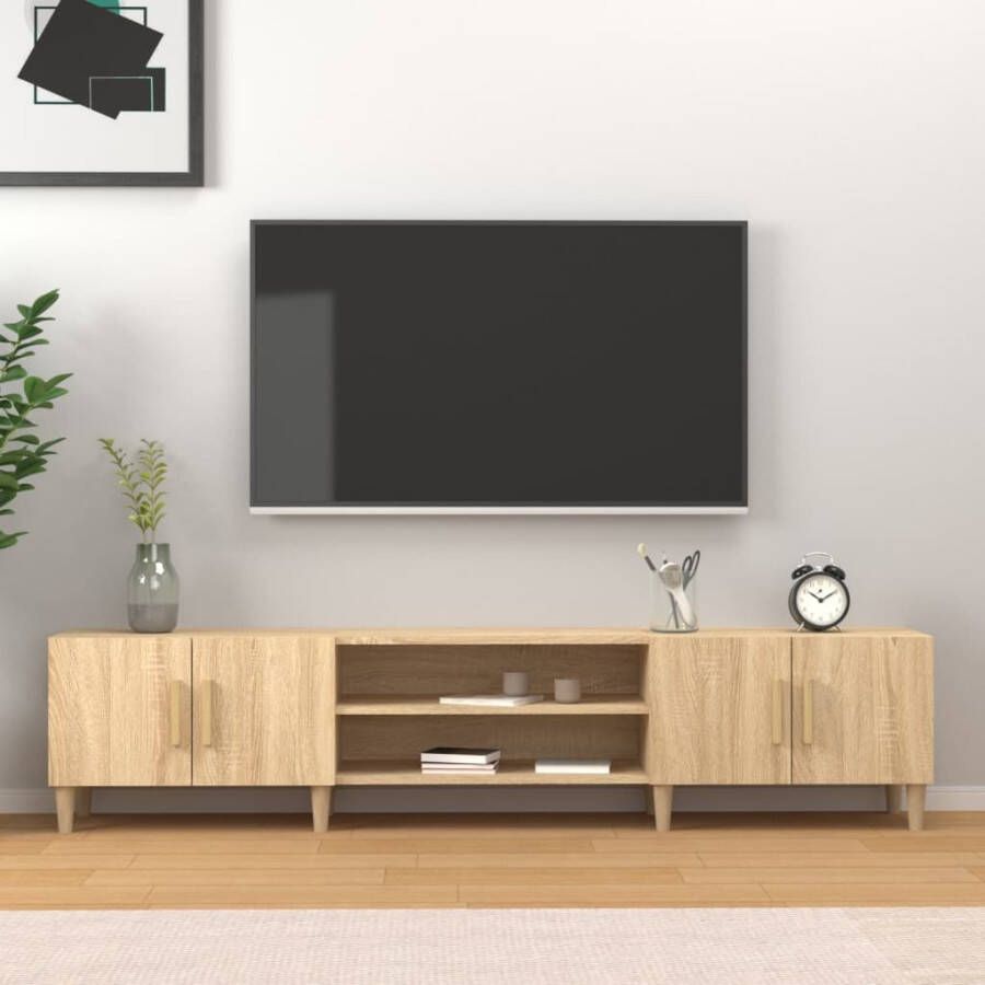 VidaXL Tv-meubel 180x31 5x40 cm bewerkt hout sonoma eikenkleurig