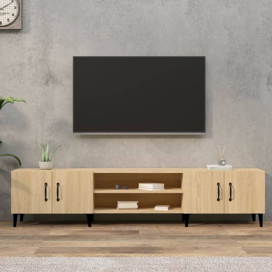 VidaXL Tv-meubel 180x31 5x40 cm bewerkt hout sonoma eikenkleurig