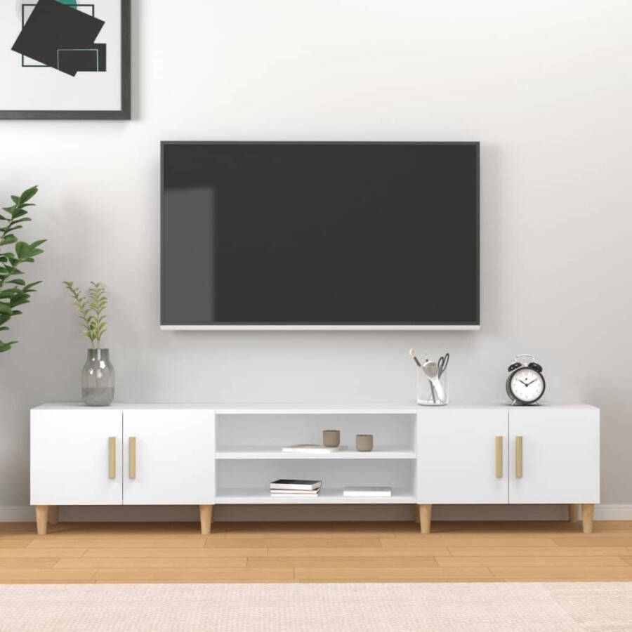 vidaXL Tv-meubel 180x31 5x40 cm bewerkt hout wit