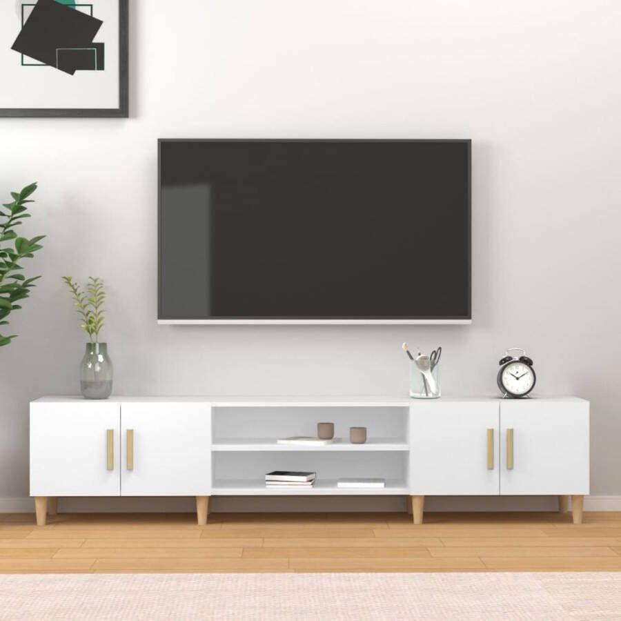 VidaXL Tv-meubel 180x31 5x40 cm bewerkt hout wit
