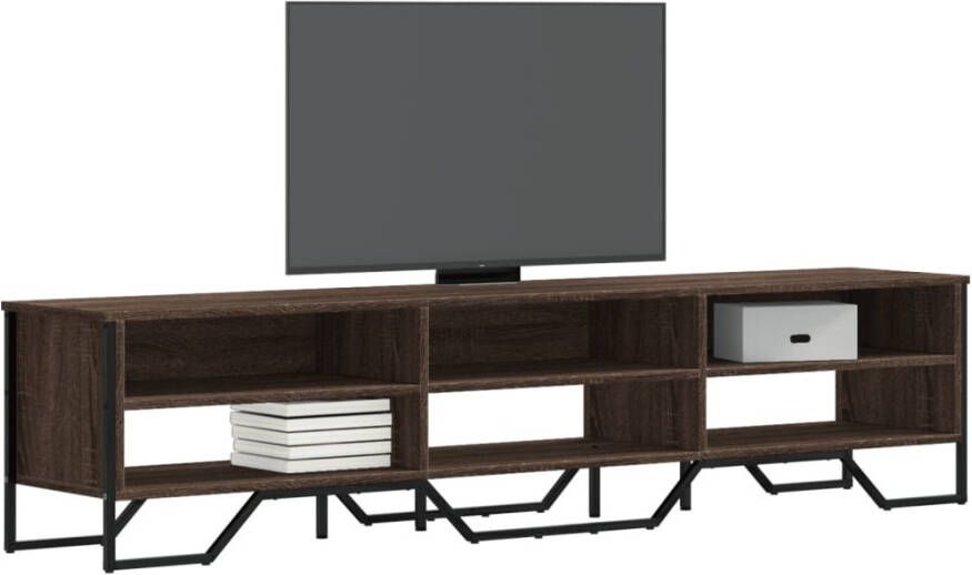 VidaXL Tv-meubel 180x34x41 cm bewerkt hout bruin eikenkleurig